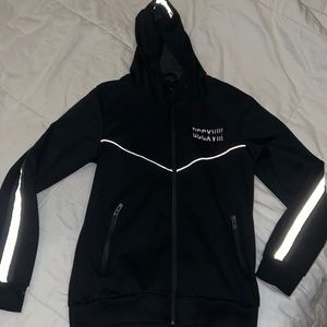 Tech fleece 718 brooklyn brand zip up hoodie jacket black size medium